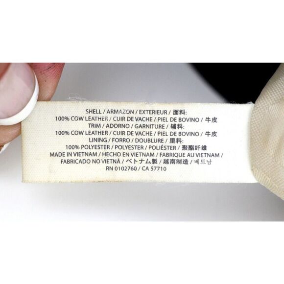 Kate Spade NY BLACK WHITE GENUINE LEATHER SATCHEL SHOULDER BAG HANDBAG PURSE - Picture 12 of 16